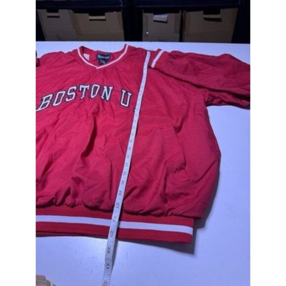 Vintage Boston University Terriers Red Pullover  Windbreaker Jacket XXL - Picture 6 of 10